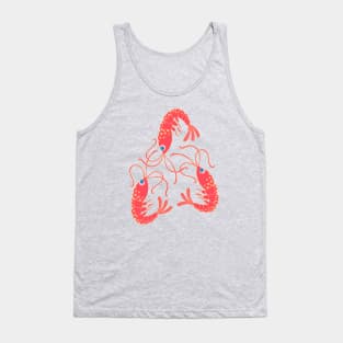 SHRIMPS Cute Sea Life Coastal Ocean Beach Shrimp in Red - UnBlink Studio by Jackie Tahara Tank Top